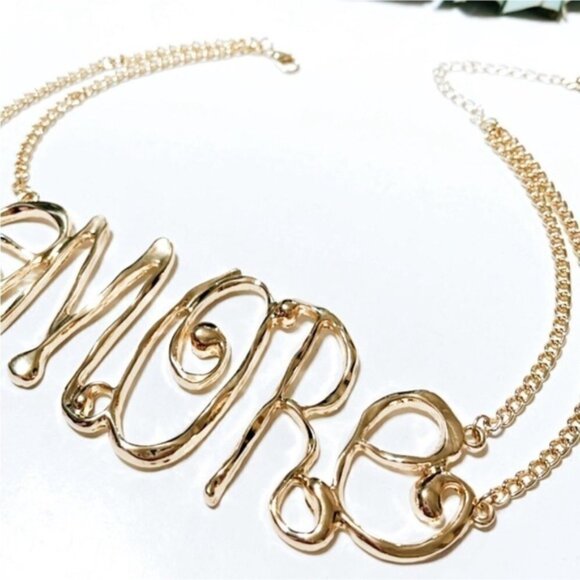 Gold Amore Runway Choker Chain Necklace - Picture 6 of 7